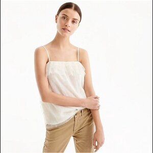 NWT J. Crew Fluttery Lace Cami in Ivory (PXS)